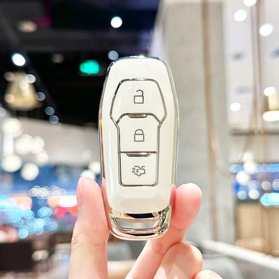 Auto Keyless Protector For Ford Fusion Explorer Edge Mustang Mondeo Kuka TPU Remote Smart Car Key Shell Case Cover 3 Buttons