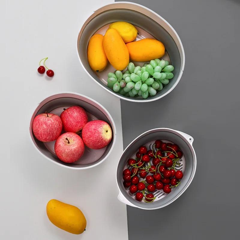 Kitchen Telescopic Folding Drainage Basket Fruit Basket With Handle Folding Travel Home Vegetable Washing Basket Fruit Basket