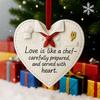 Occupational Love Heart Ornaments Heart Ornament to Honor Chef/Teacher/Builder/Firefighter for Christmas Tree Decor