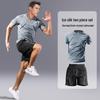Herren Schnelltrocknendes Atmungsaktives Sportbekleidungsset - Kurzarm-T-Shirt & Lässige Trainingsshorts zum Laufen
