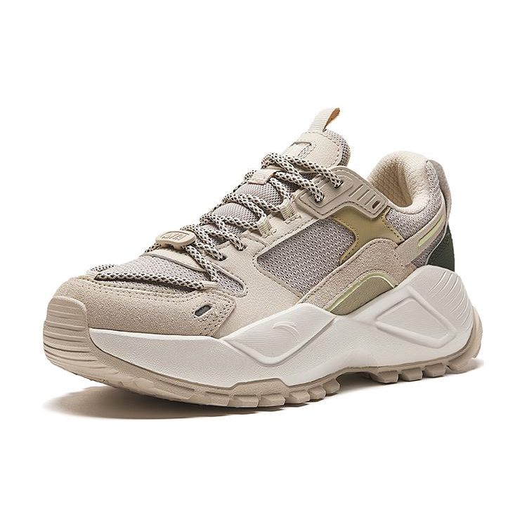 Anta Star River Round Toe Comfortable Non-Slip Wear-Resistant Low-Top Casual Shoes Women Sneaker Brown 922418848-2