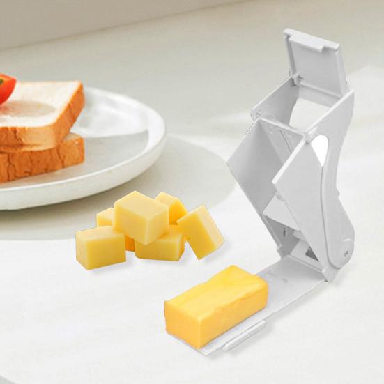Butter Cutter Dispenser One-Touch Butter Slicer Machine Multi-functional Cheese Slicer Tool for Bread Cakes Cookies Breakfast