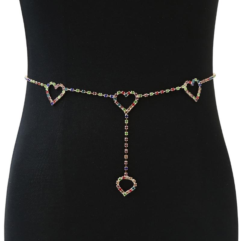 Delicate Rhinestone Dangle Waist Chain Alloy Shinning Body Chains Summer Body Jewelry Accessories for Women and Girls