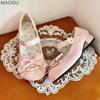 Japanese Style Cute Lolita Shoes Pink Bow Women's Mary Jane Shoes Size 35-40 Low Heel Pumps Sweet Zapatos De Mujer Comfortable