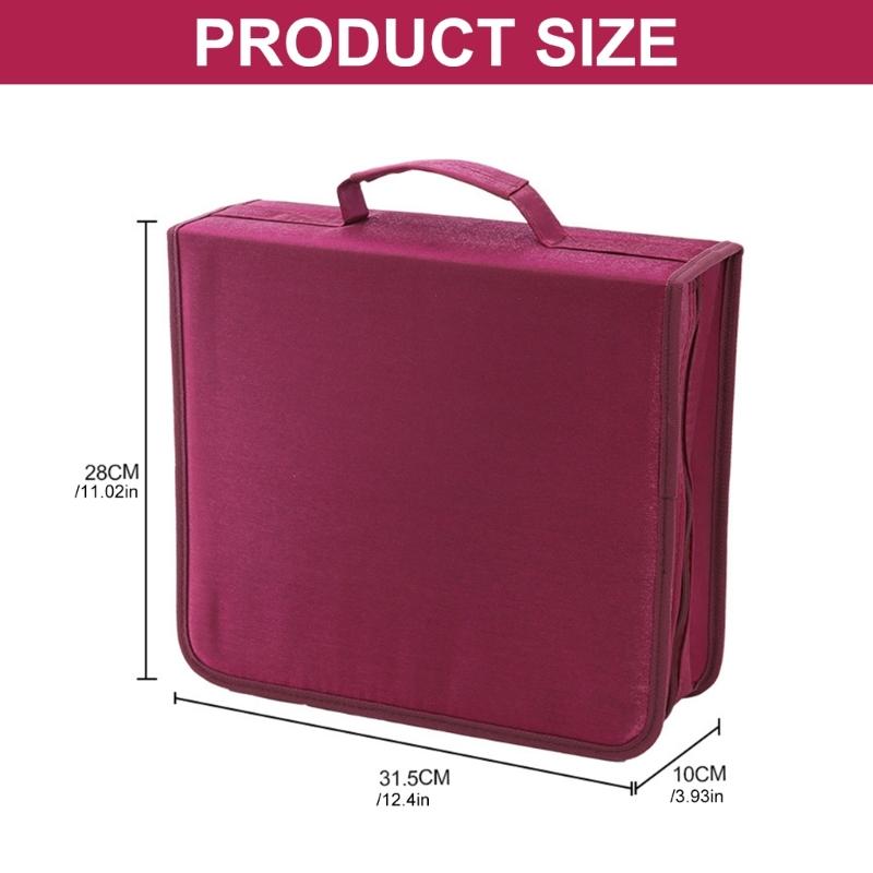 High Capacity Storage Organization Holds 256/384 Discs Nonwoven Fabric Lightweight Portable Storage Booklet Album Box