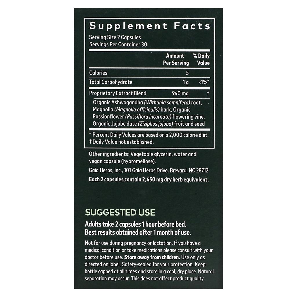 Gaia Herbs, SleepThru, Veggie Liquid Phyto-Caps, 60 Tablets