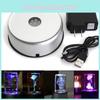 Premium 110v-220v 3d Crystal Laser Display Craft Lamp Holder With Innovative Rotating Led Night Light Adapter