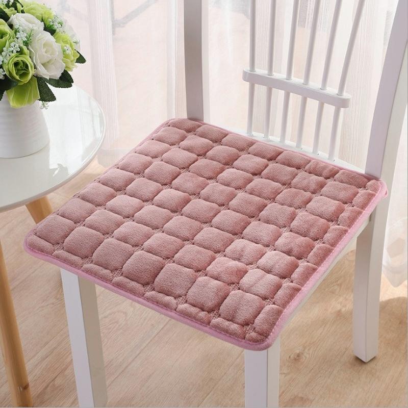 Thick Cotton Chair Cushion Comfortable Sitting Buttocks Chair Cushion Non-slip Seat Pad Super Soft Cushion for Home Office Decor