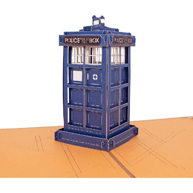 3D открытки  Спасибо  - ТАРДИС из ДОКТОРА КТО, Открытка с поддержкой, Открытка на день рождения, Открытка на выпускной, 3D pop-up открытка, Подарки на день рождения от AITpaperart