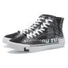 Li Ning Wave Canvas Hi Comfortable Slip Resistant Abrasion Resistant High top Skateboard Shoes Men's Black AECR011-2