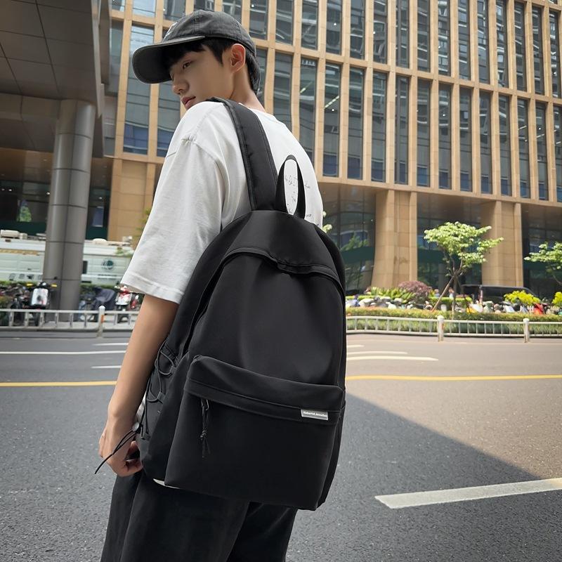 Schoolbag Backpack Men's Simple Junior High School Student Elementary School Student Large Capacity Travel Backpack Female College Student