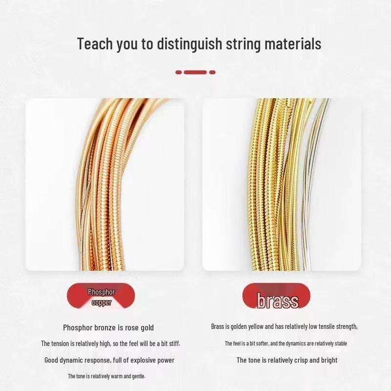 Acoustic & Electric Guitar Strings: DDLO Folk, EZ Brass, EJ Phosphor Bronze, EXL Electric.