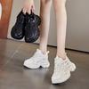 Leather platform dad shoes women's 2025 summer breathable shoes women's shoes casual sports little white shoes comfortable and versatile