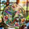 2D Acrylic Bird Decor Window Hummingbird Pendant for Mother's Day Expresses Gratitude Indoor Outdoor Flat Art for Bird Lovers