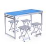 Tri-polar Portable Outdoor Aluminum Folding Table and Chairs Set