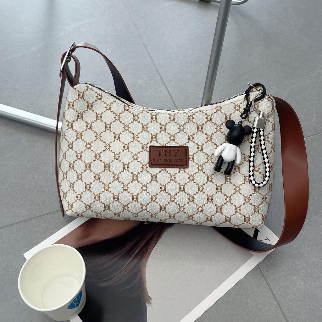 Damen Retro PU Leder Wasserdichte Achselkissen Tasche - Vielseitige Einzelne Schulter Pendler Tasche