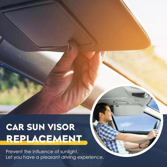 Right Passenger Side Sun Visor With Light For Nissan Altima 2013 2014 2015 2016 2017 2018, Without Sunroof Replaces 96400-3TA2A Gray