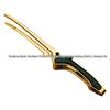 Gold Stainless Steel Korean BBQ Tongs with Green Rubber Handle, Japanese Restaurant Style Grilling Tongs for Steak and Food.
