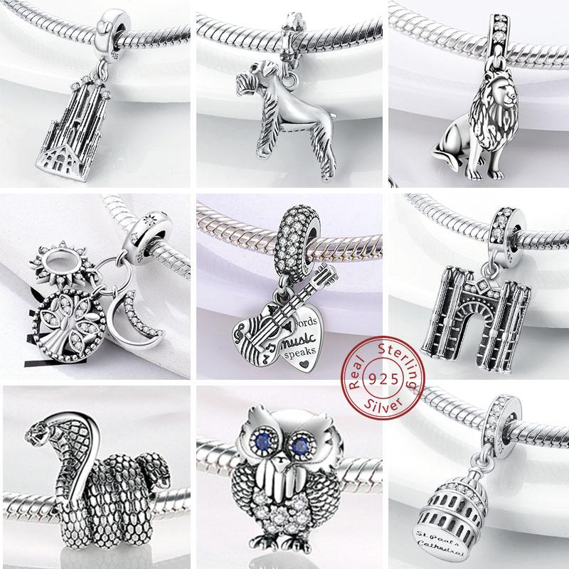 New Original Copper Charms Beads Animal Love Heart Pendant Fit Bracelet Diy Charms Jewelry Gift Making For Women