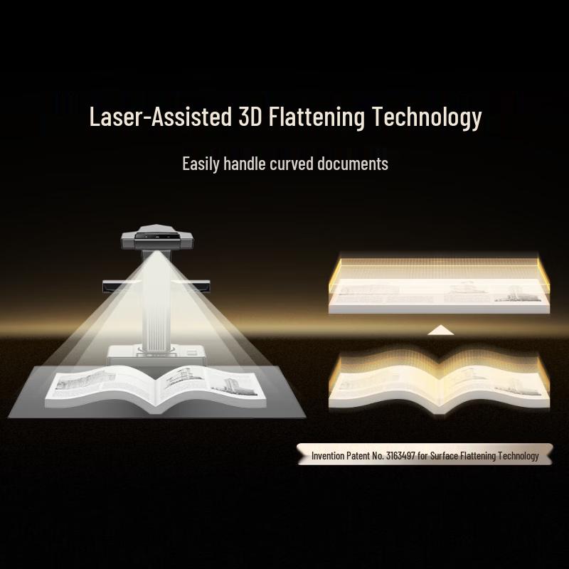 CZUR ET28 Pro AI Book Scanner with Laser Curve Flattening, A3, 38MP CN plug (adapter included)