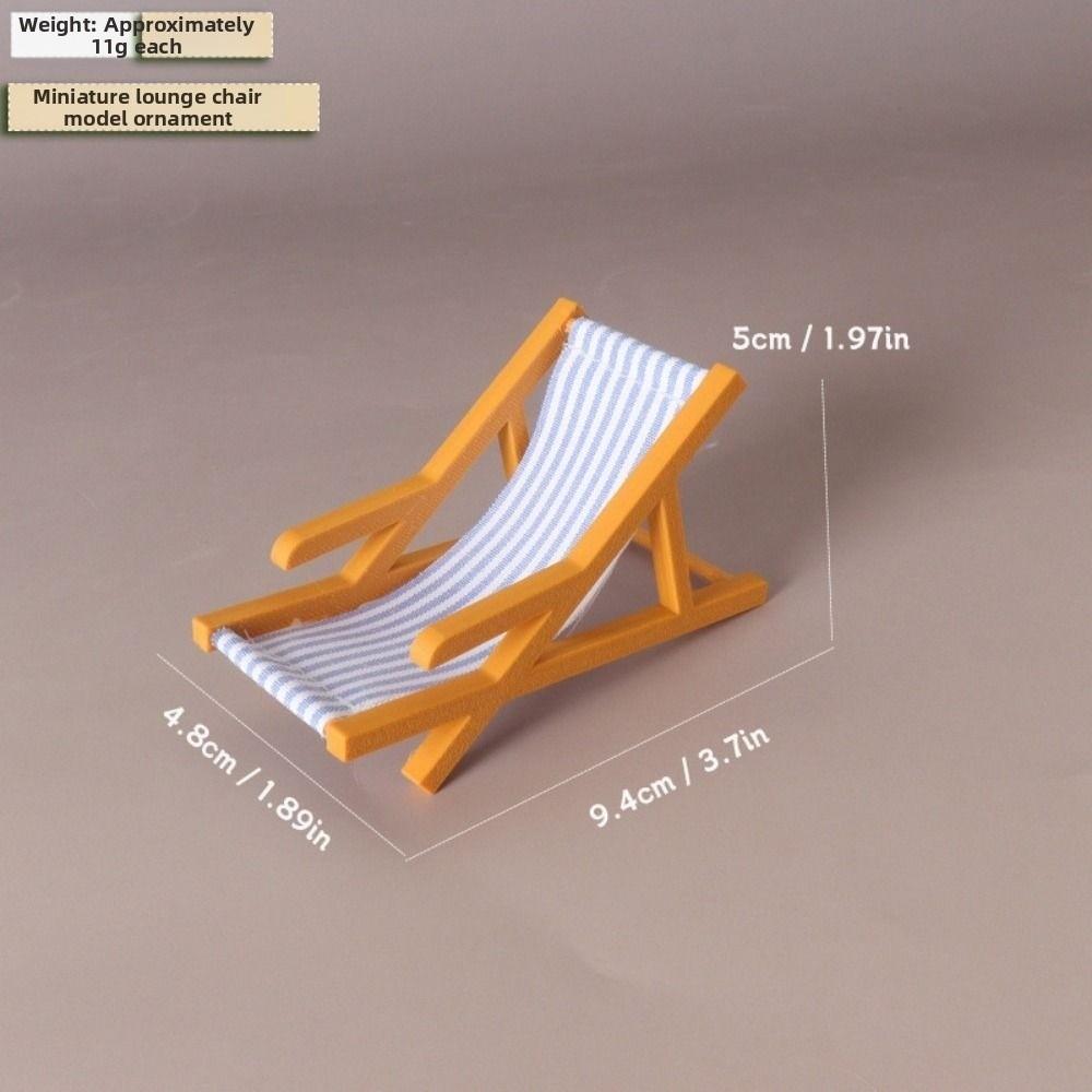 Plastic Foldable Beach Chair Model Mini Doll Summer Vacation Chair For OB11 Doll
