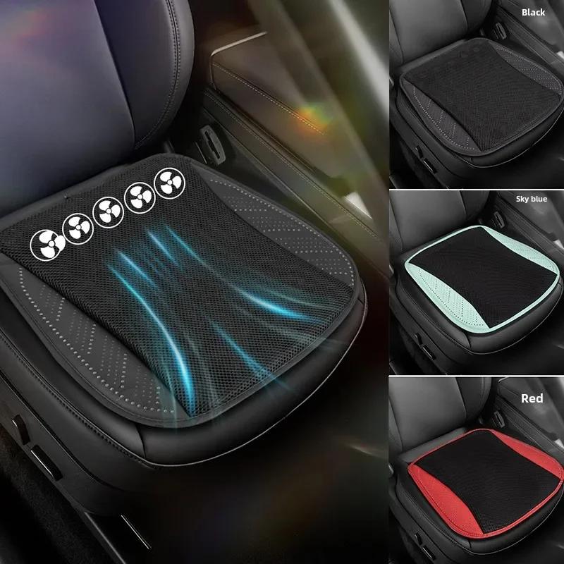 Portable Car Cooling Pad with Fan 3 Speeds Adjustable Seat Cushion Multifunctional Driving Pad for Truck Office Chair Universal