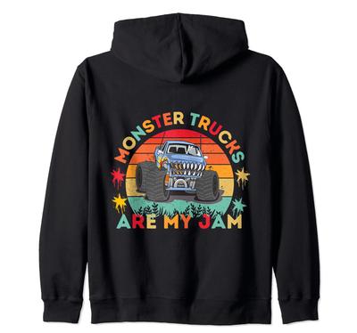 Retro Monster Trucks Sind Mein Ding Vintage Zip-Hoodie