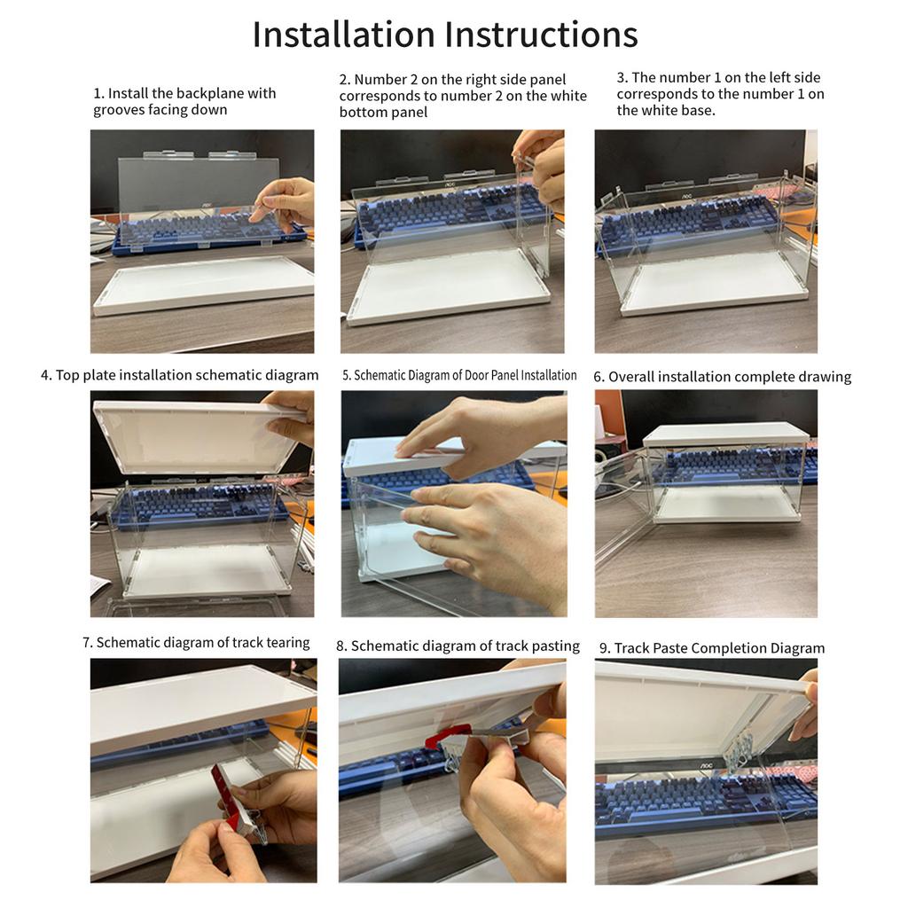 Acrylic Jewelry Organizer with Rails and Hooks Clear Earring Storage Case for Necklaces and Rings Bracelets Holder