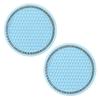 2Pcs Car Coaster Water Cup Holder Anti-slip Pad Mat Silicone Gadget Round Heat Insulation Mats Car Interior Accessories