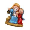 Christmas Nativity Scene Resins Miniature Figurines Cartoon Manger Scene Statues Tabletop Holiday Decoration Ornament M68E
