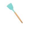 1PC Silicone Wood Turner Soup Spoon Spatula Brush Scraper Pasta Server Egg Beater Kitchen Cooking Tools Kitchenware Green/Pink