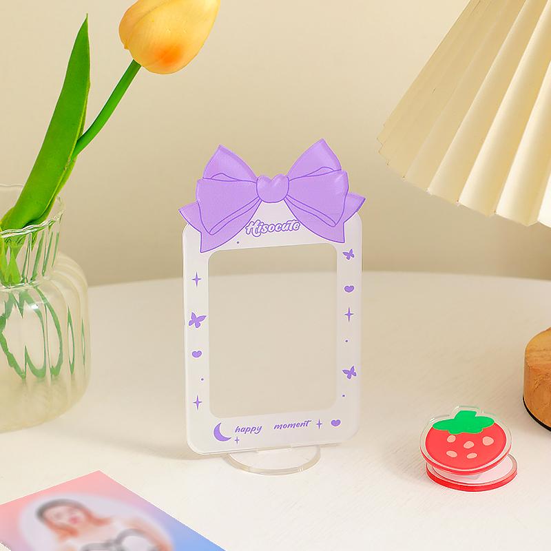

1 шт. 3 дюйма, акриловая настольная крышка для фотографий, прозрачная рамка для фотографий с бантом