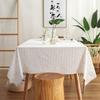 Yellow Daisy Cotton Jacquard Tablecloth Rectangular Kitchen Dining Cover Minimalist Decorative Home Accessory