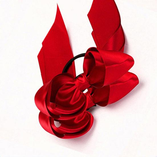 2 Pcs Ribbon Rope Bowknot Hair Ties Elastic Hair Band Girl Hair Accessories