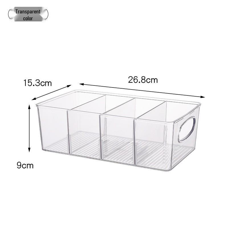 Organizator transparent pentru pliculețe de ceai și cafea cu capac și compartiment pentru carduri