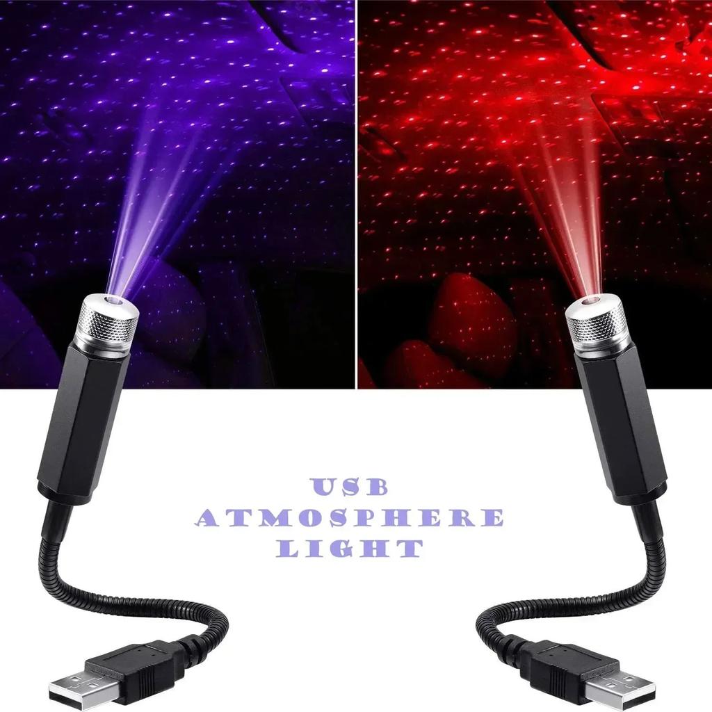 USB Decoration Adjustable Automatic Roof Room Ceiling Decoration Car Roof Star Night Light Projector LED Ambience Galaxy Light