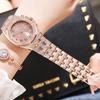 Trendy Baby'S Breath Steel Strap Diamond Encrusted Men'S Women'S Watch Full Diamond Three-Eye Roman Numeral Quartz Watch