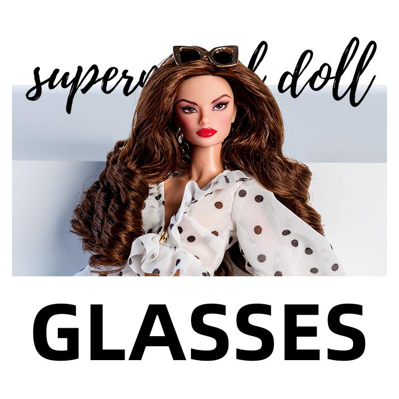 Latest 1/6 Supermodel Doll Glasses Simulation Glasses Plaything Accessories Fashion Dark Sweet Cool Sunglasses Jewelry For 29-32Cm Dolls