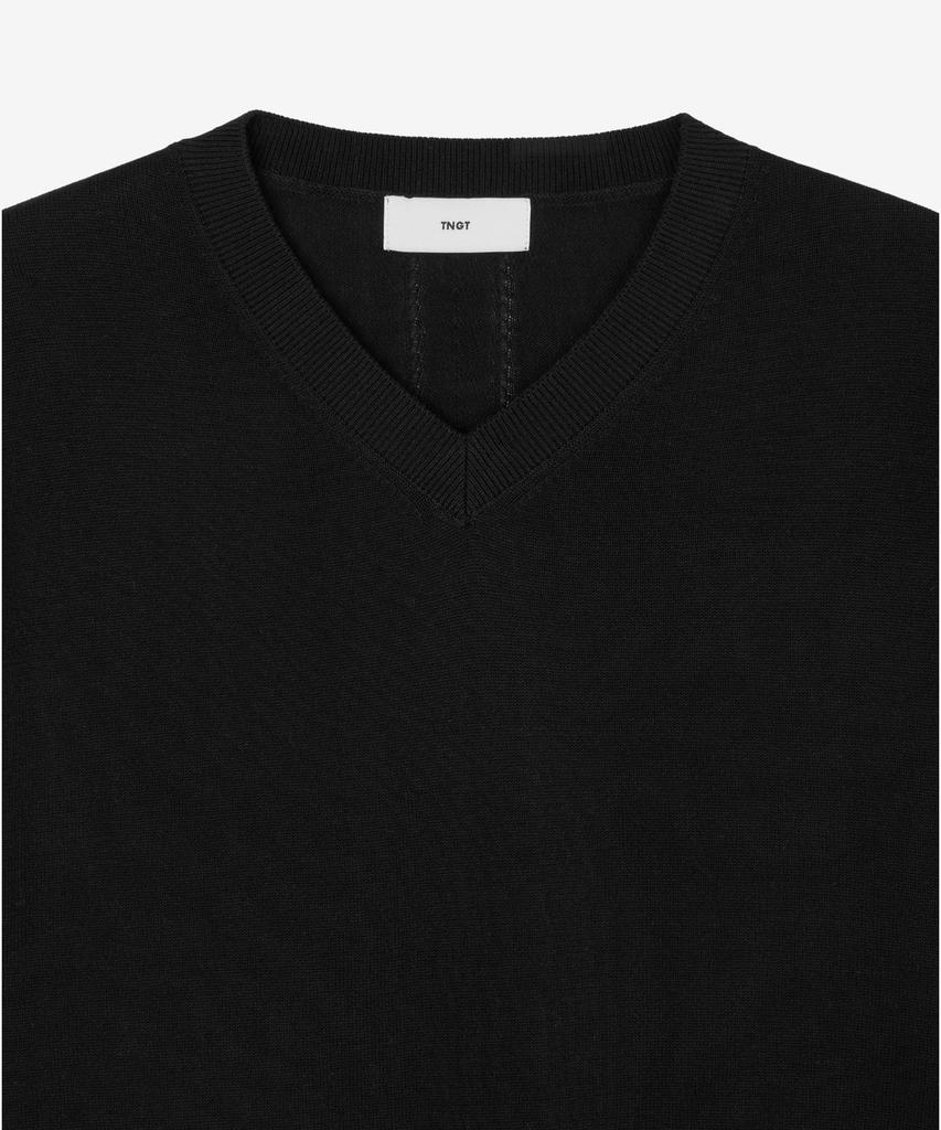 Tienjiti V-Neck Knit (Black) Tnsw6E207Bk