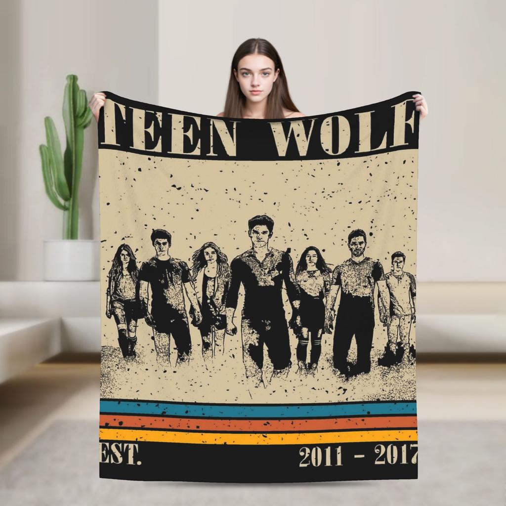 Teen Wolf The Movie Flannel Blanket Winter Soft Throw Blanket for Kids Living Room Novelty Bedspread Sofa Bed Cover