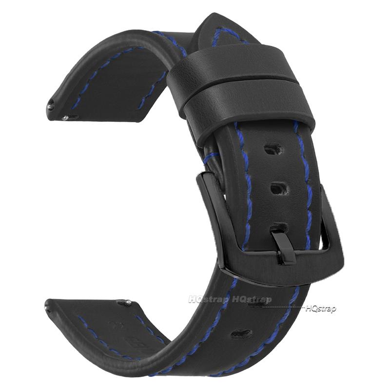 Leather Watch Band for Seiko Quick Release Sport Vintage Strap 18mm 20mm 22mm 24mm Watchband Army Sport Bracelet for Smartwatch