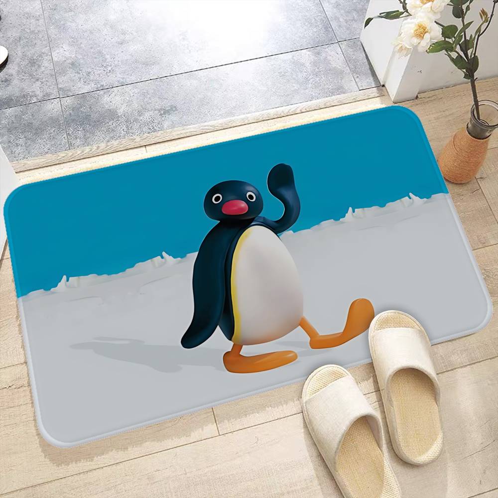 Kinder Animation P-Pingu Fußmatte Waschbar Rutschfest Wohnzimmer Sofas Stühle Bereichsmatte Kücheneingangsbereich Teppich