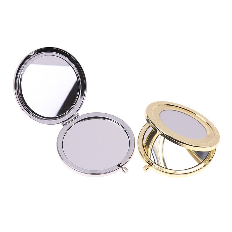 Foldable Vintage Makeup Mirror Mini Square Makeup Vanity Mirror Portable Hand Mirrors Double-Sided Compact Mirror Pocket Cosmetic Mirror
