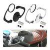 8mm 10mm Adjustable Motorcycle Round L-Bar End Rearview Side Mirrors for Universal Cafe Racer Scooter Accessories 2PCS