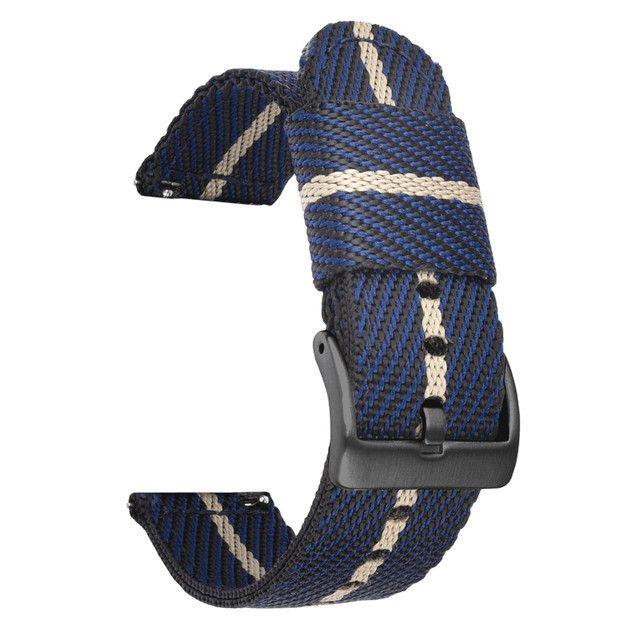 

20 мм 22 мм холщовый нейлоновый спортивный универсальный ремешок для часов с пряжкой-пряжкой, дышащий и износостойкий сменный ремешок для умных часов 20mm