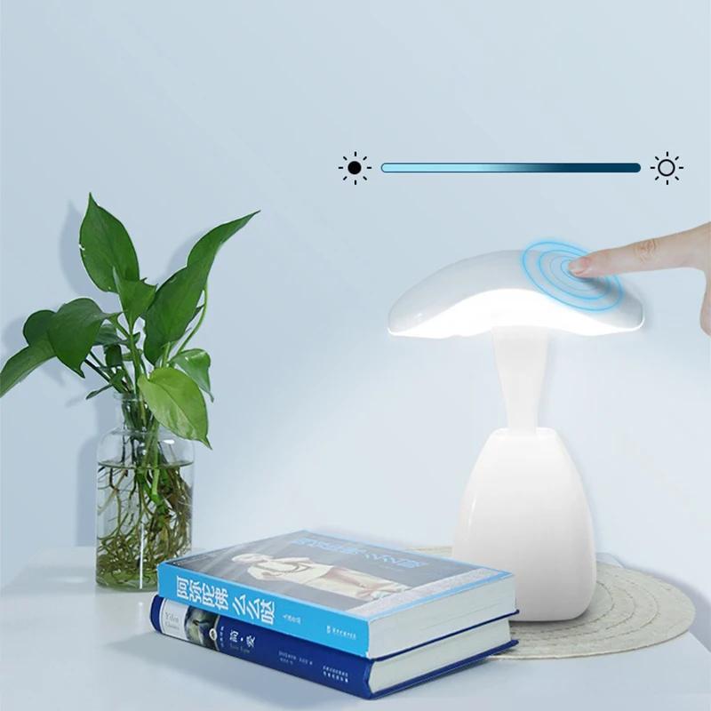 LED Small Table Lamp Portable USB Charging Dimmable Touch Rechargeable Flower for Home Lamp Bedroom Bedside Decor Night Lamp