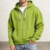 Men's Full Zip Hoodie Drop Shoulder Sleeves, Casual Long Sleeve Sweatshirt for Everyday Wear
