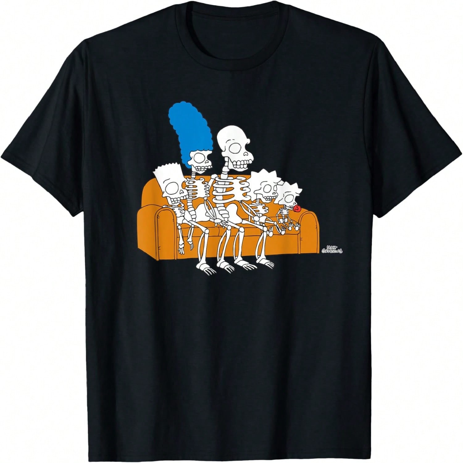 The Simpsons Marge Homer Bart Lisa Maggie Kiss T-Shirt S