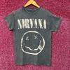 Nirvana Nevermind Tour Art Dead Eye Smiley Grunge Band Tee S