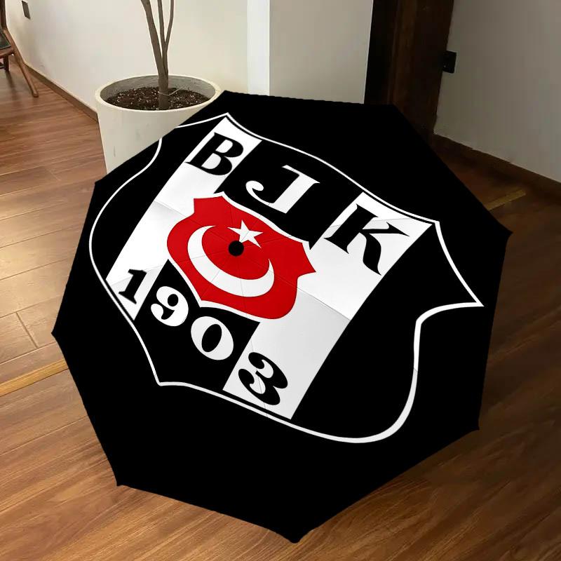 1PC BJK 1903 Umbrella-8-Rib Reinforced, Automatic Open, Lightweight & Durable, Cute Fashion Accessory for Outdoor, Beach, or Casual Use, Beach Umbrell
